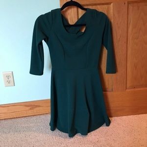 Emerald Skater Dress